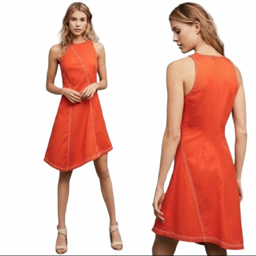 Orange Anthropologie Dress By Maeve